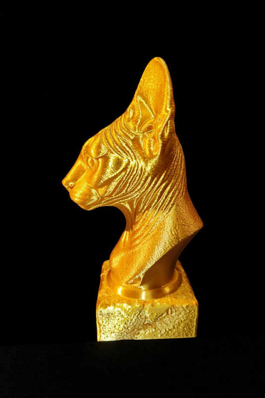 3D-printed Sphinx cat bust – detailed cat figure made of PLA – approx. 18 cm