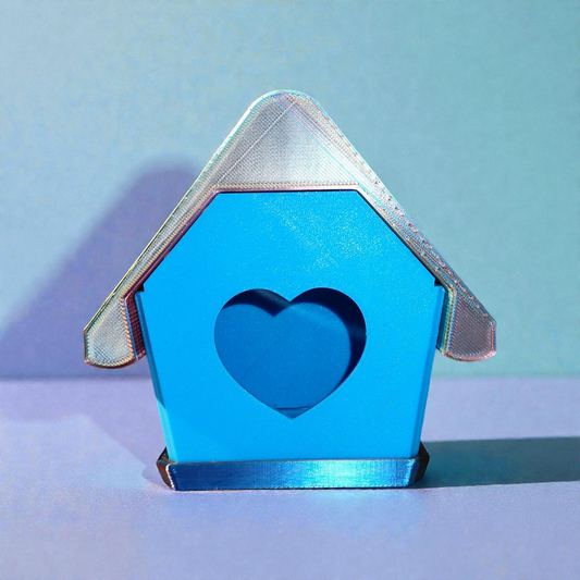 3D Printed Birdhouse Decoration – Removable Roof & Back Panel | PLA