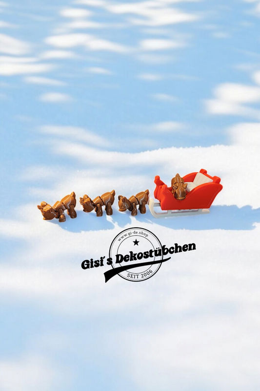 3D Reindeer Sleigh Animal Christmas Figure