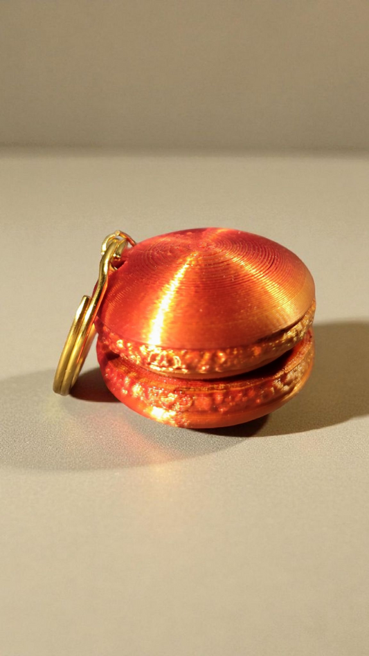 3D printed macaron keychain - cute & colorful mini charm gift