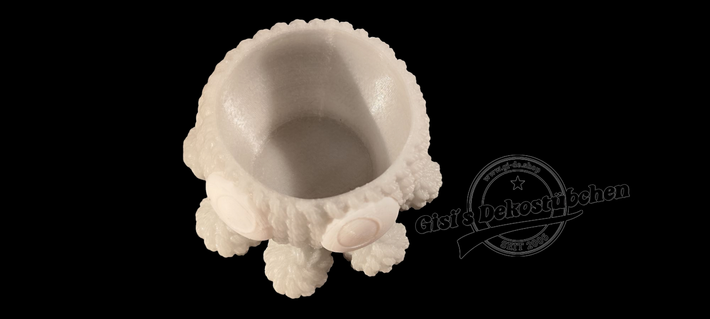 3D octopus pen holder wool look