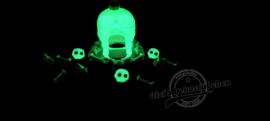 3D printed tealight holder skull house