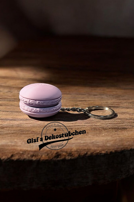 3D printed macaron keychain - cute & colorful mini charm gift