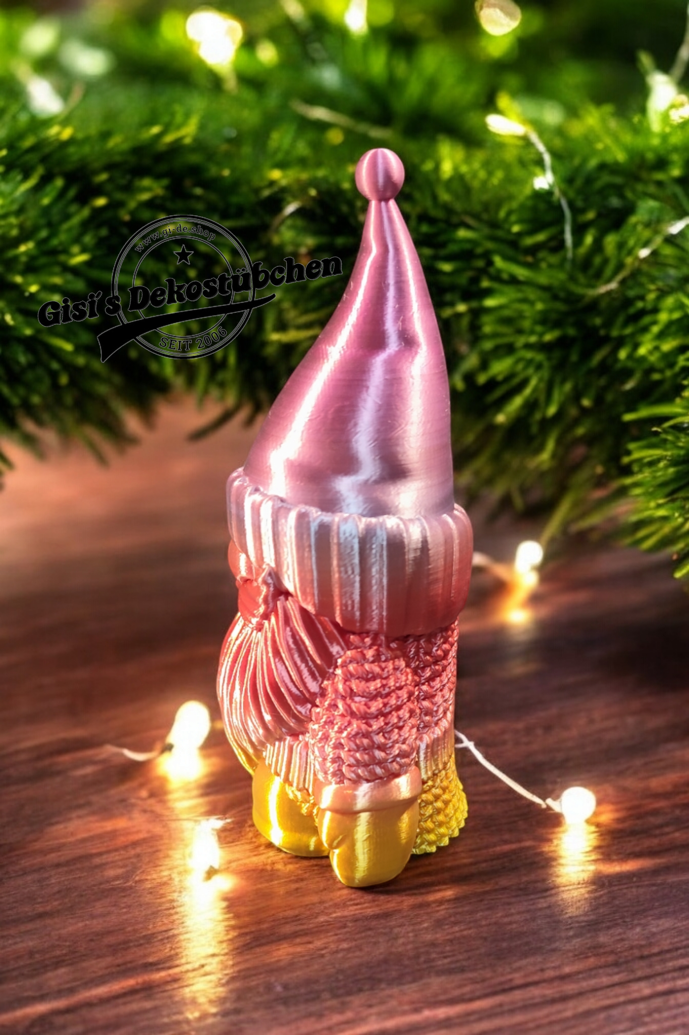 3D printed gnome with wool sweater