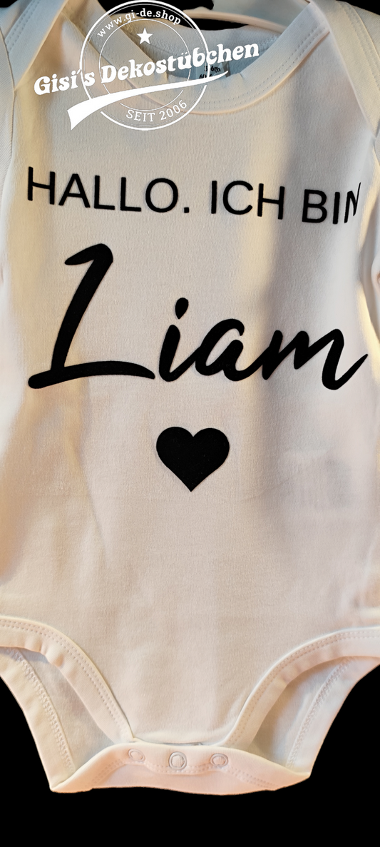 Personalized baby bodysuit Hello, I am...