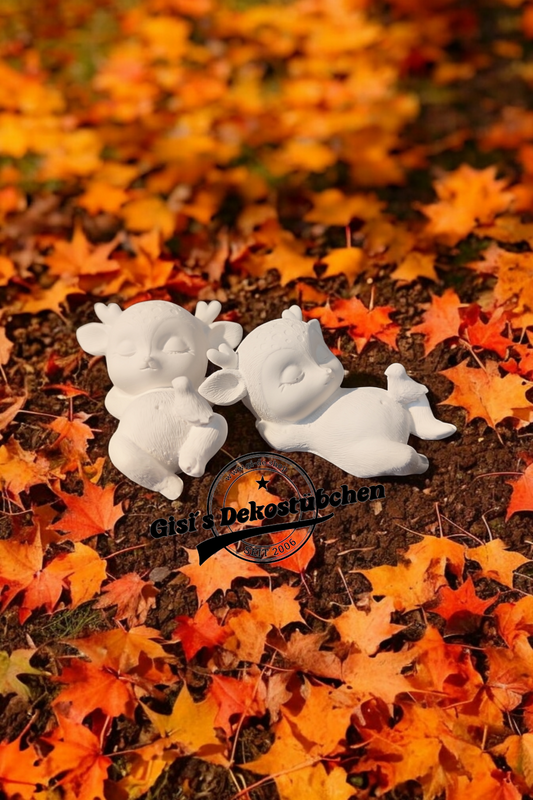 Bambi deer Artestone decoration white mini