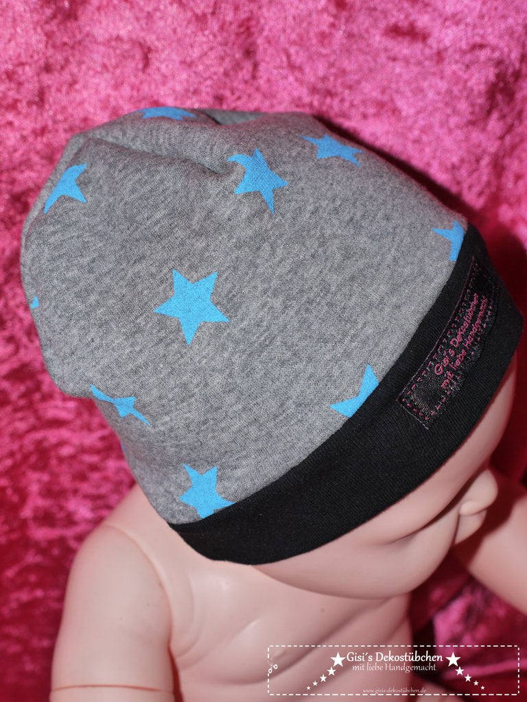 Beanie hat, stars, custom size!