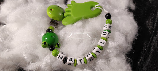 Teething necklace with name for girl/boy