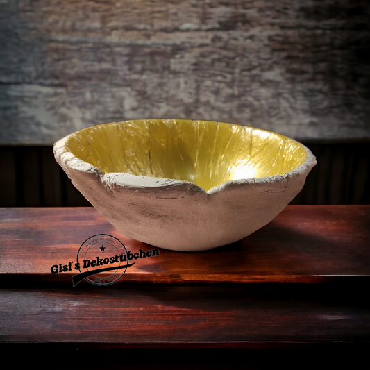 Concrete DIY light ball gold tealight holder