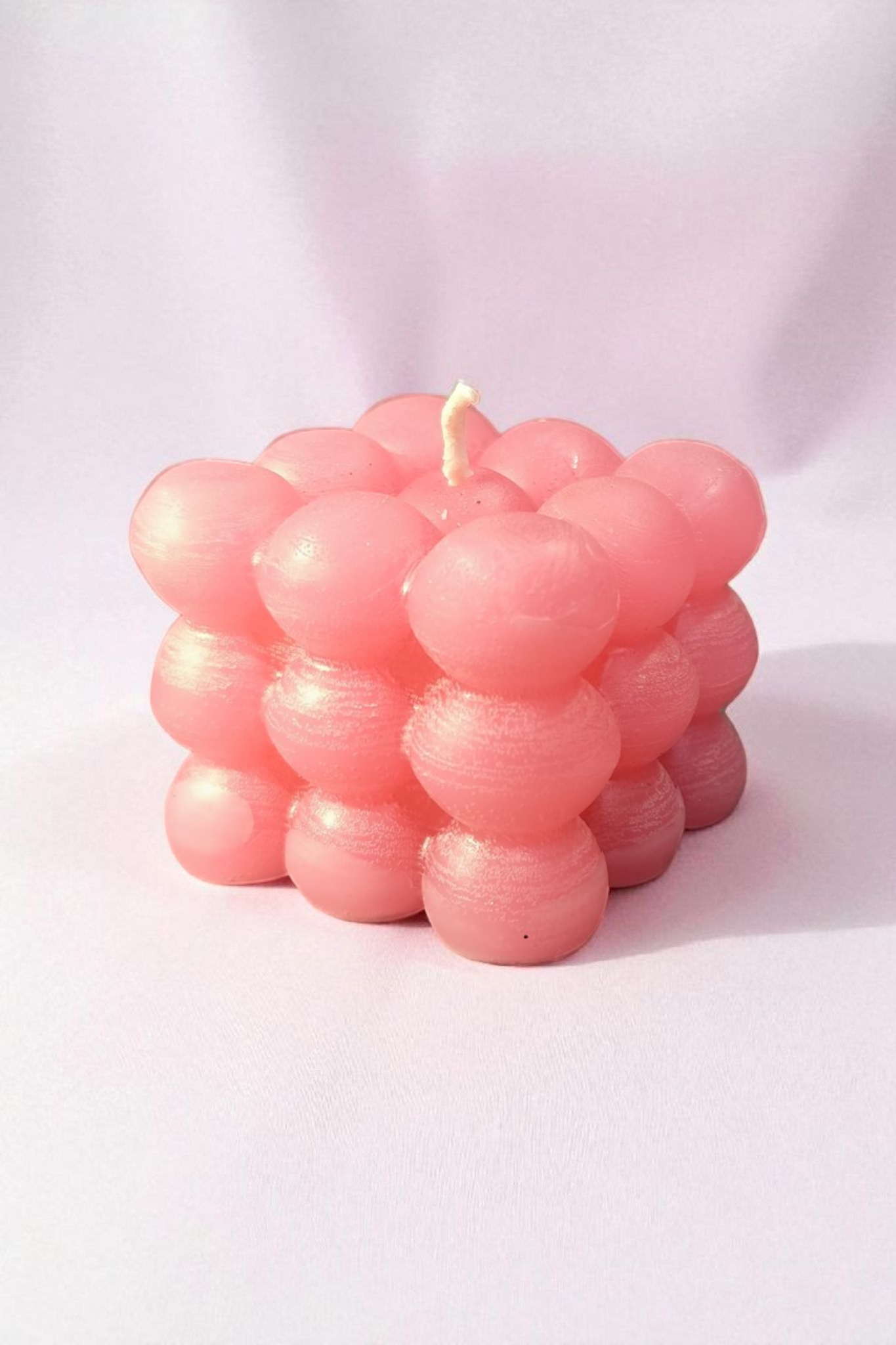 Bubble candle – handmade from paraffin wax – 6 cm – desired color & fragrance – decorative designer candle