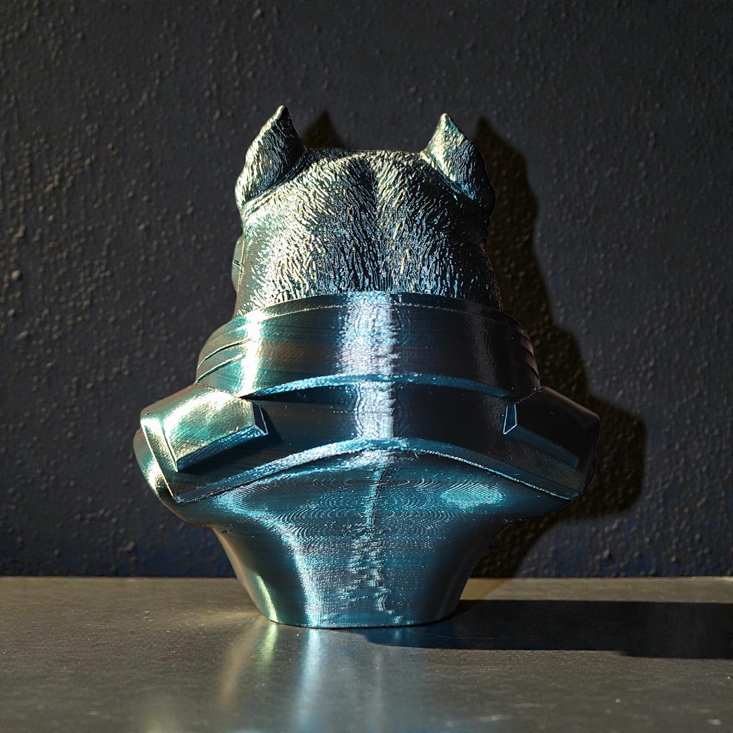 Cyber Bully Bust 3D Print - Futuristic Mechanical Sci-Fi Sculpture 16cm