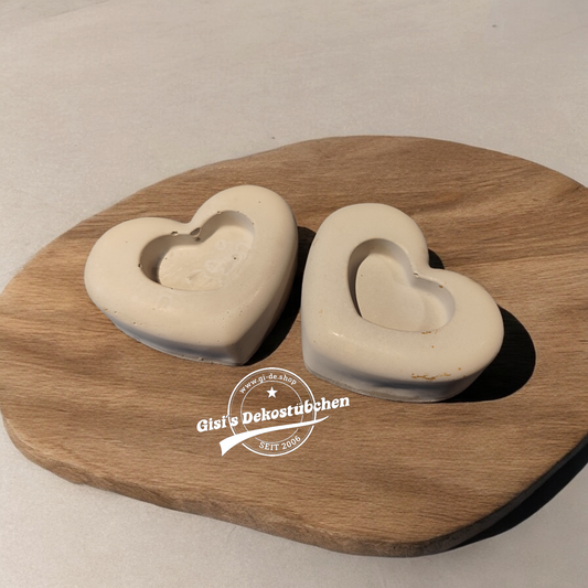 Decoration heart in heart concrete garden autumn grave decoration gift