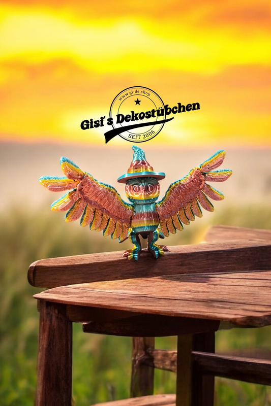 Owl with Halloween witch hat