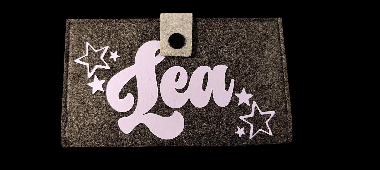 Felt wallet 16.3 x 9.5 cm – according to your wishes – 4 interior colors – card slots & coin pocket