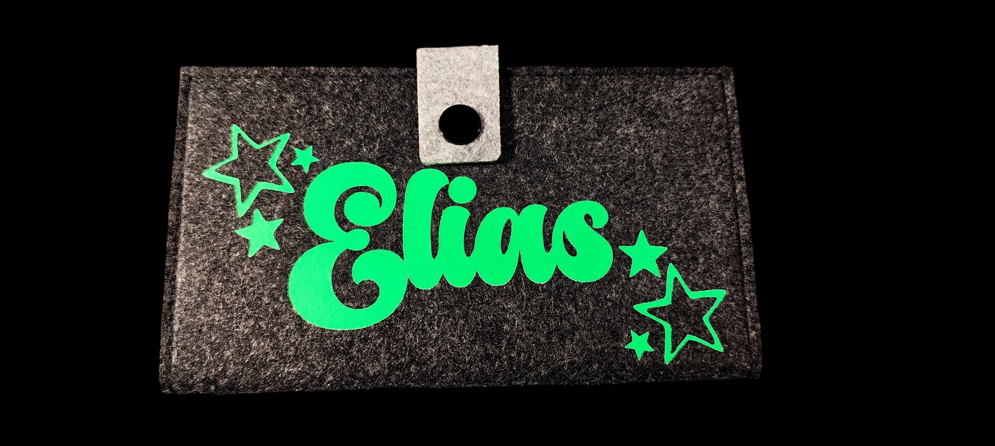 Felt wallet 16.3 x 9.5 cm – according to your wishes – 4 interior colors – card slots & coin pocket