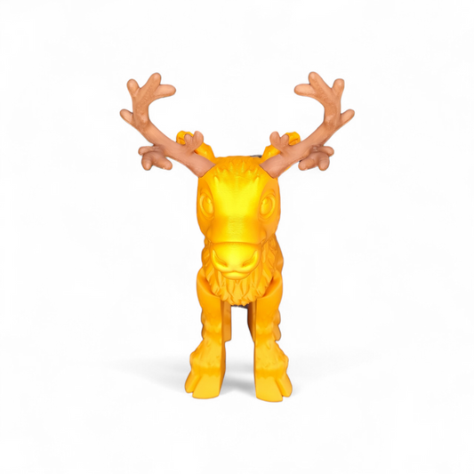 Flexi Reindeer 3D Print Articulated - Flexible Deer Figurine in Your Preferred Color