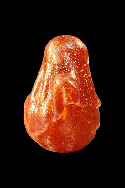 Whispering Pumpkin – The Glittering Ghost in the Resin | Handmade Decoration