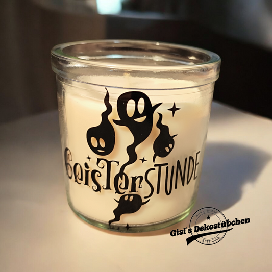 Halloween scented candle various scents, in recyclable glass