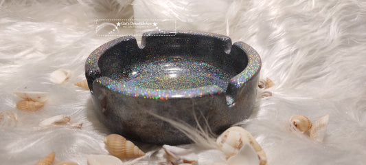 Resin glitter decorative ashtray