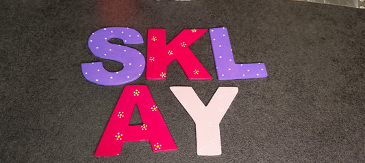 Wooden letters handmade unique pieces 8 cm