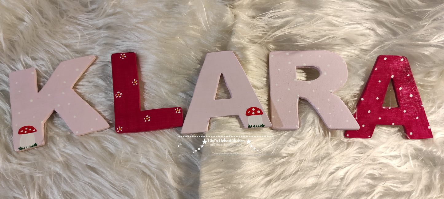 Wooden letters handmade unique pieces 8 cm