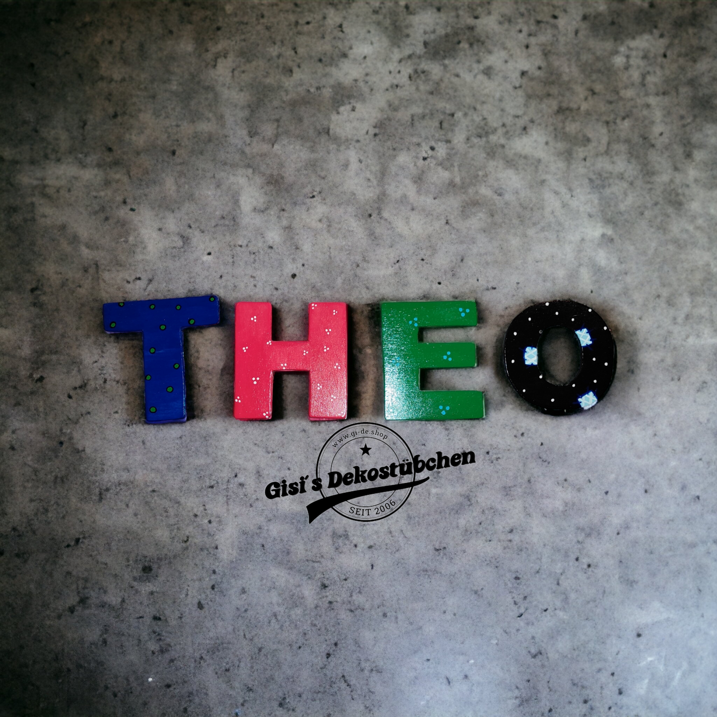 Wooden letters handmade unique pieces 8 cm