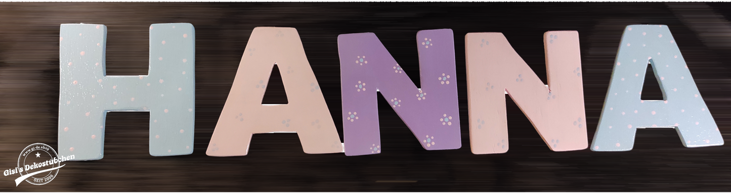 Wooden letters handmade unique pieces 8 cm