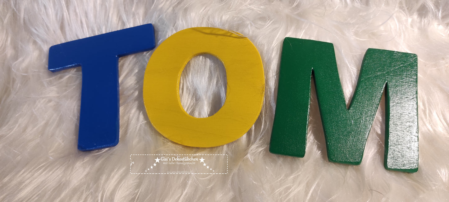 Wooden letters handmade unique pieces 8 cm