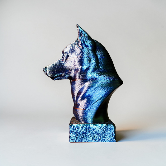 🐺 Husky Bust 3D Printed | Detailed Dog Sculpture | Decorative Figurine | Custom Color