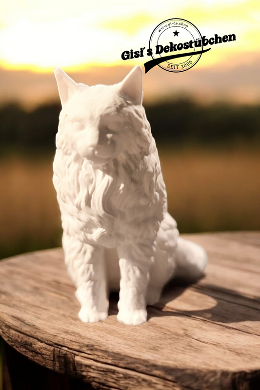 Ceramic Maine Coon Cat Decoration