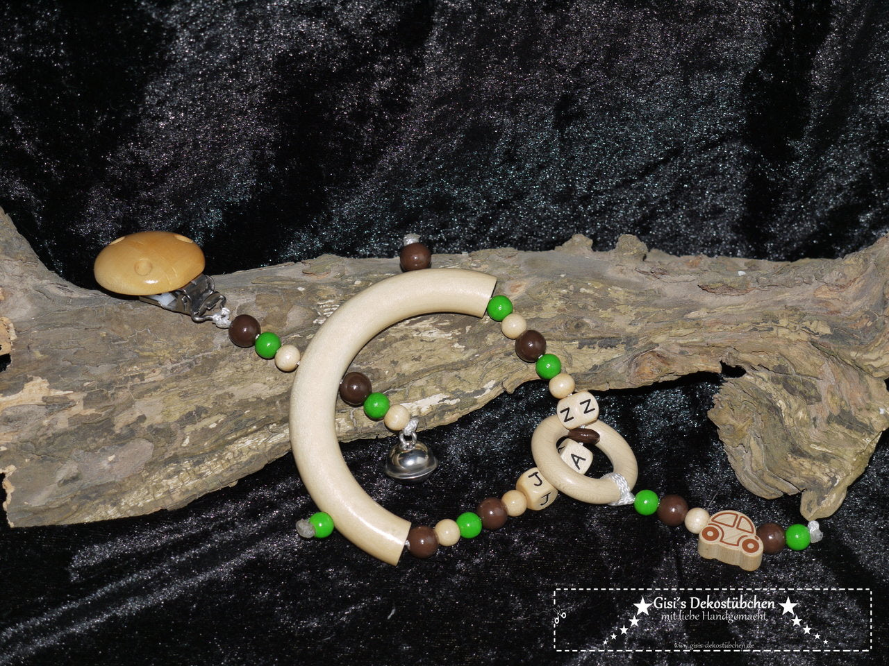 Personalized car stroller trailer, brown