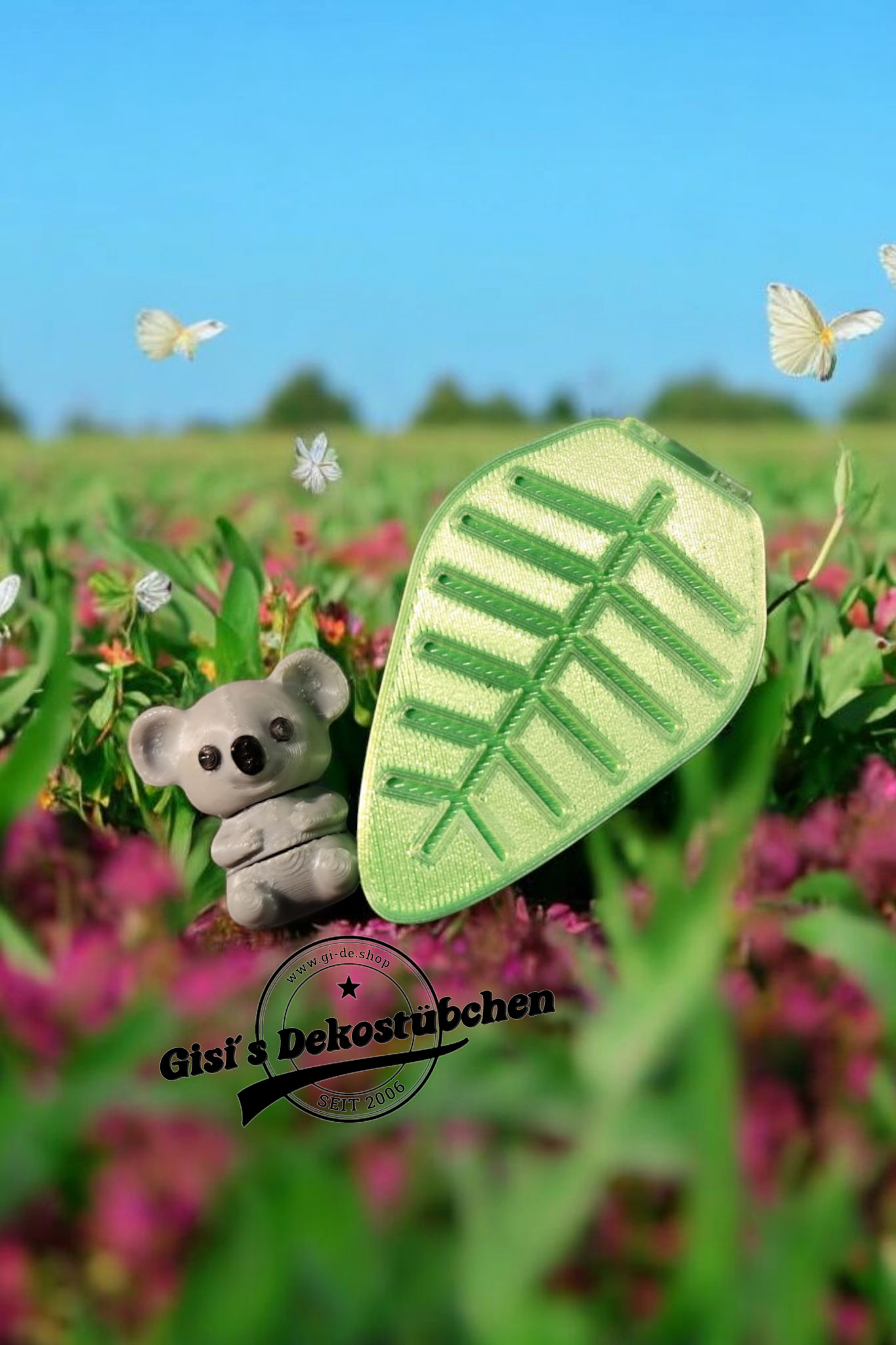 Koala with eucalyptus box