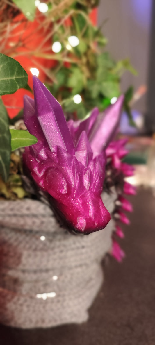 Crystal Dragon 3D Printed - Flexible Dragon 27cm PLA Decoration Fantasy Collector
