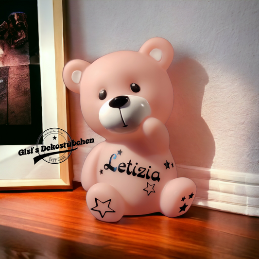 LED Lamp Night Light Bear Teddy Bear with Name