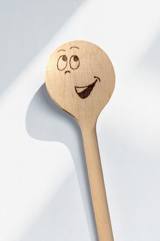 Funny wooden spoon