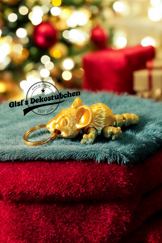 Mouse 3D print keychain figure decoration
