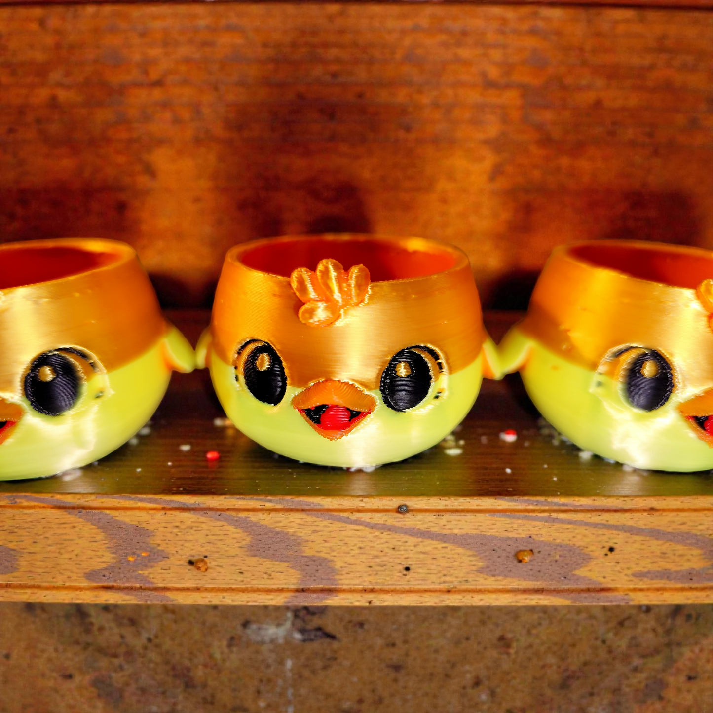 Cute chick egg cup made from 3D printing