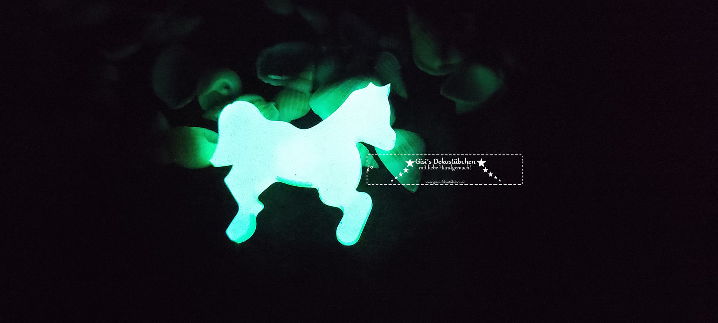 Horse magnet, glow-in-the-dark, custom colors