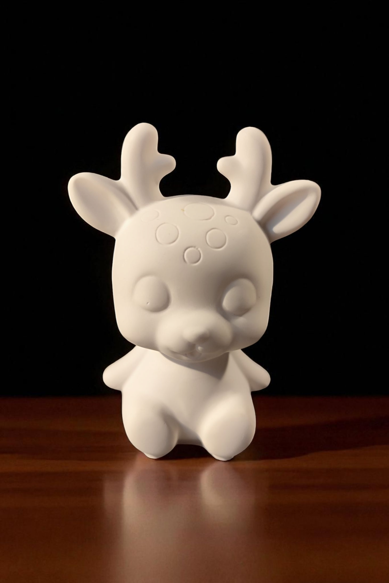 Deer Bambi fawn elk in white vintage decoration