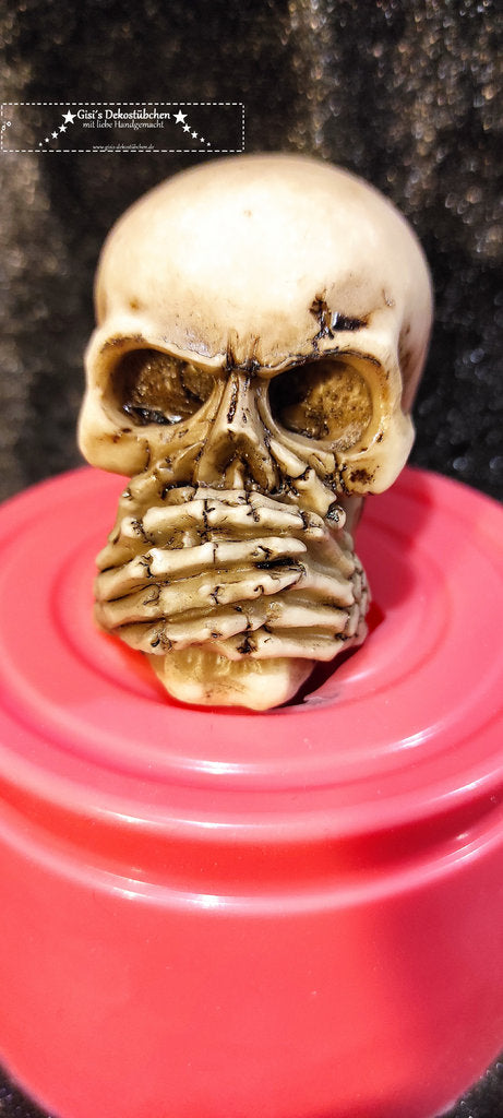 Skull silicone mold for plaster, concrete, resin, and candle molds