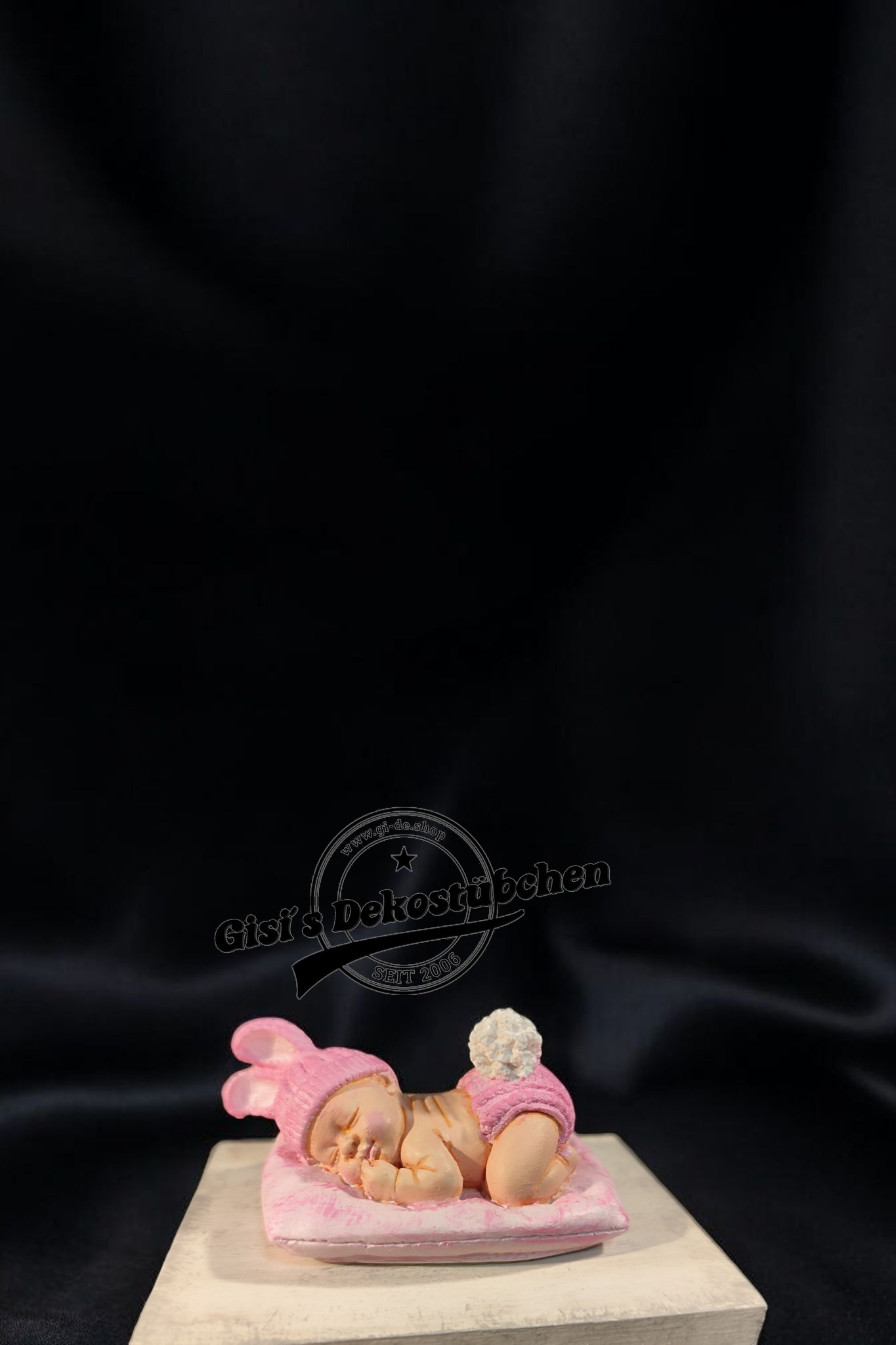Treasure chest with baby figure handmade