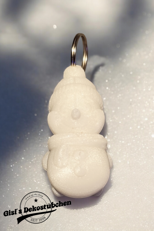 Snowman Fidget Toy 3D Printed Keychain Fidget Bag Pendant Christmas Gift