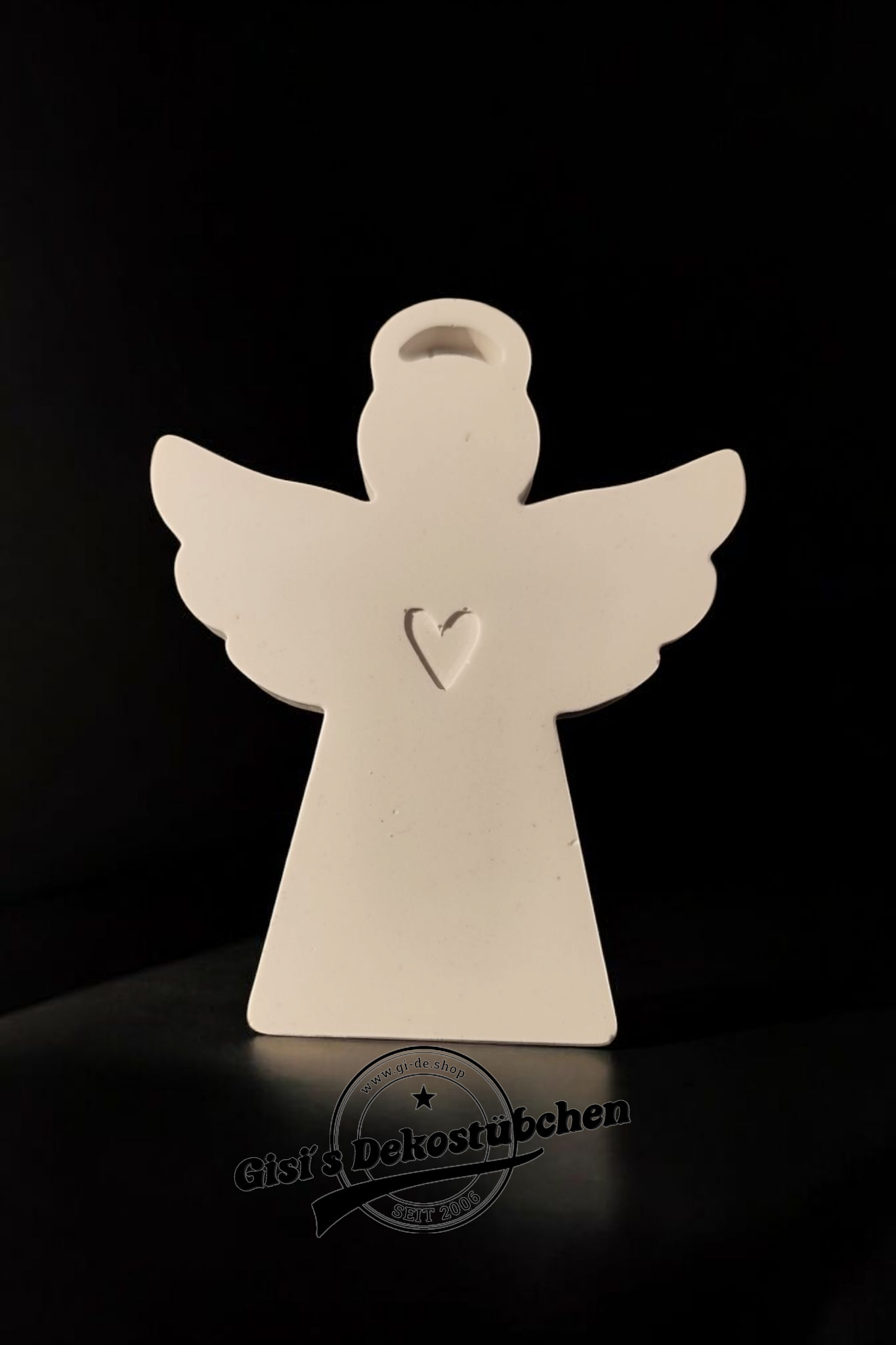 Large guardian angel made of Artestone – lucky charm angel 8 cm – handmade