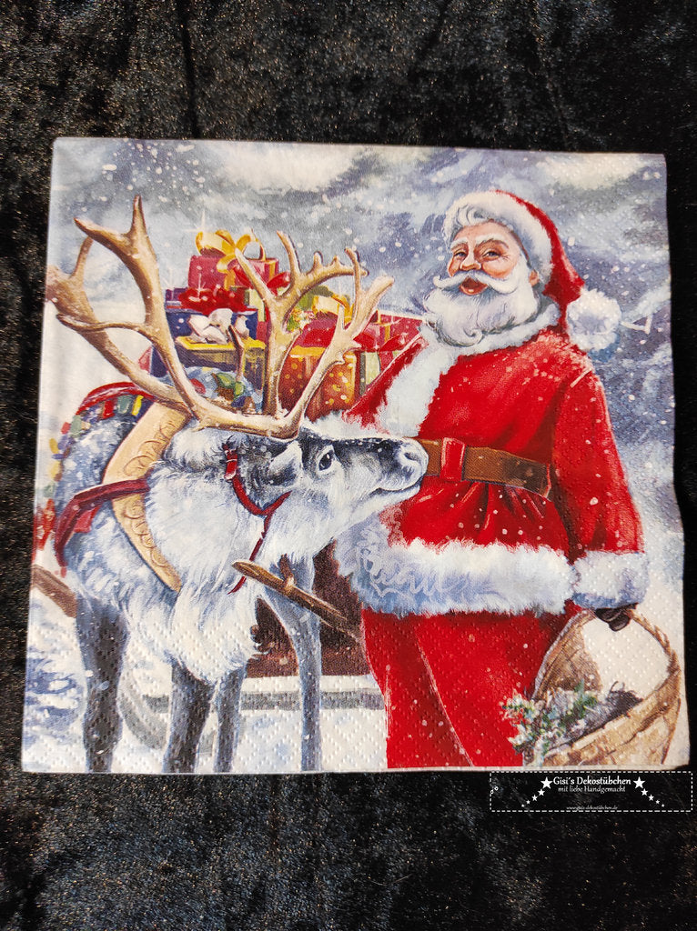 Napkins Reindeer Santa Claus
