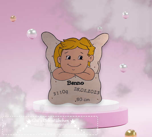 Cute angel wall lamp, night lamp with LED