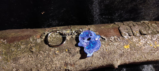 Cute ghost resin keychain handmade