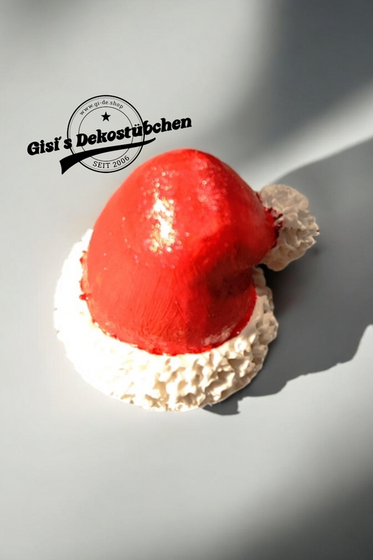 Table decoration Christmas hat, hand-painted