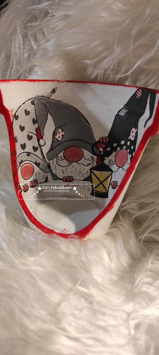 Pot of the country clay pot, with motif