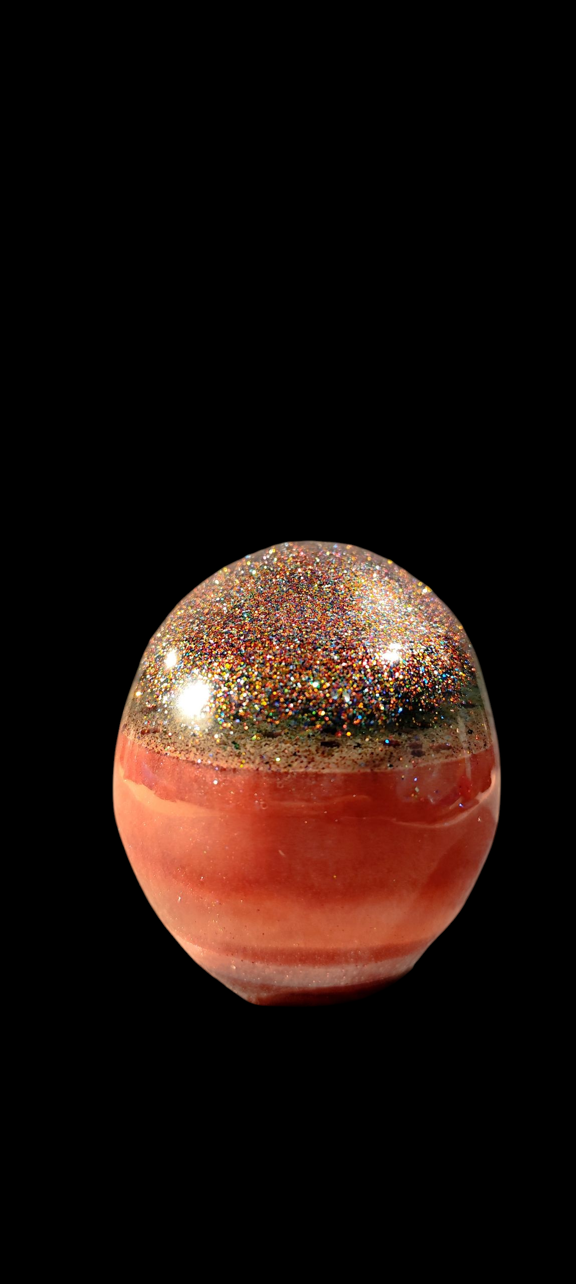 Skull decoration figure – epoxy resin with pigments & glitter – 10 cm – unique piece & custom color possible