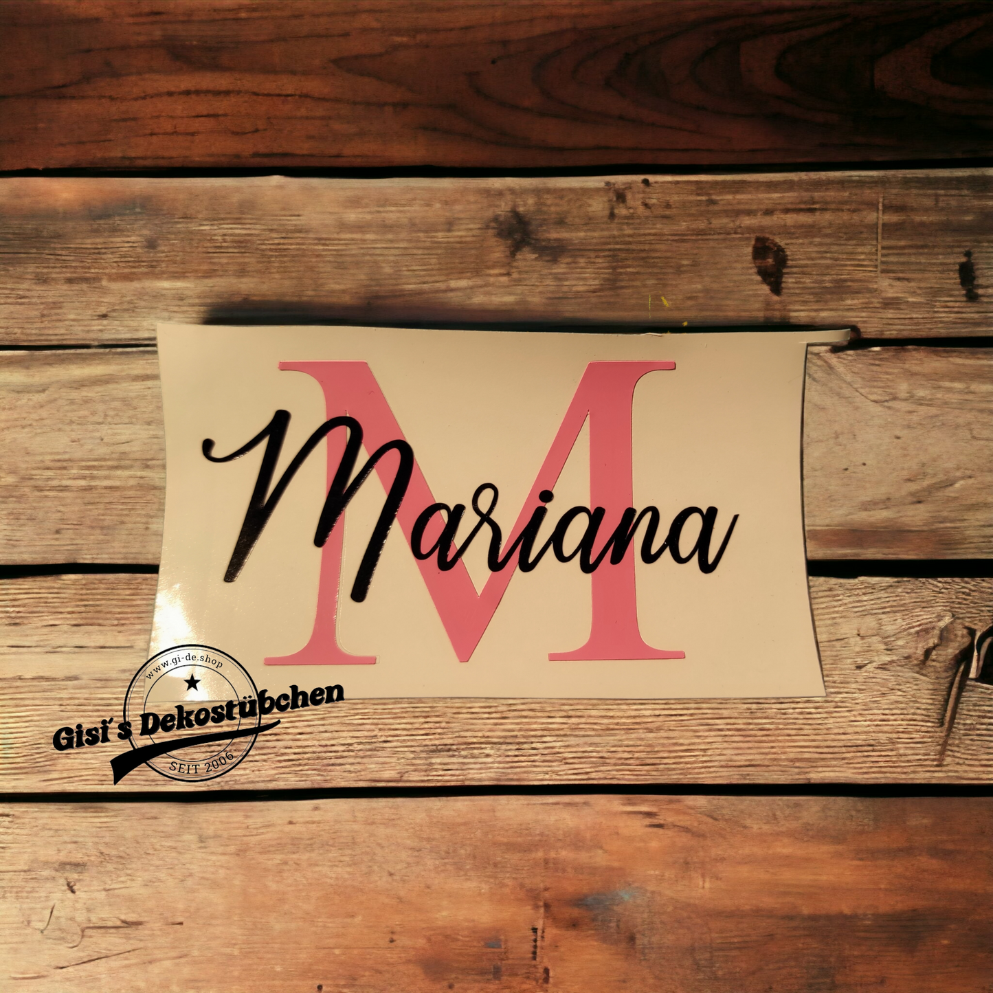 Vinyl sticker with capital letter - custom name - DIY